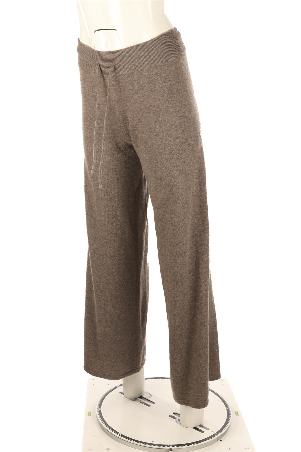 LISA YANG TAUPE CASHMERE WIDE LEG PANTS SMALL/MEDIUM