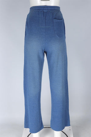 AVIATOR NATION NAVY COTTON TRACK PANTS XSMALL