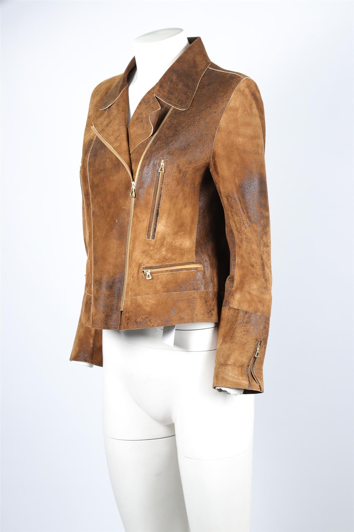 Sylvie Schimmel Brown Suede Jacket FR 46 UK 18