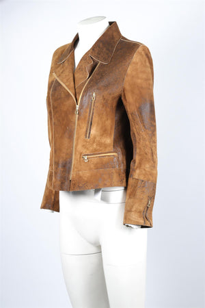 Sylvie Schimmel Brown Suede Jacket FR 46 UK 18