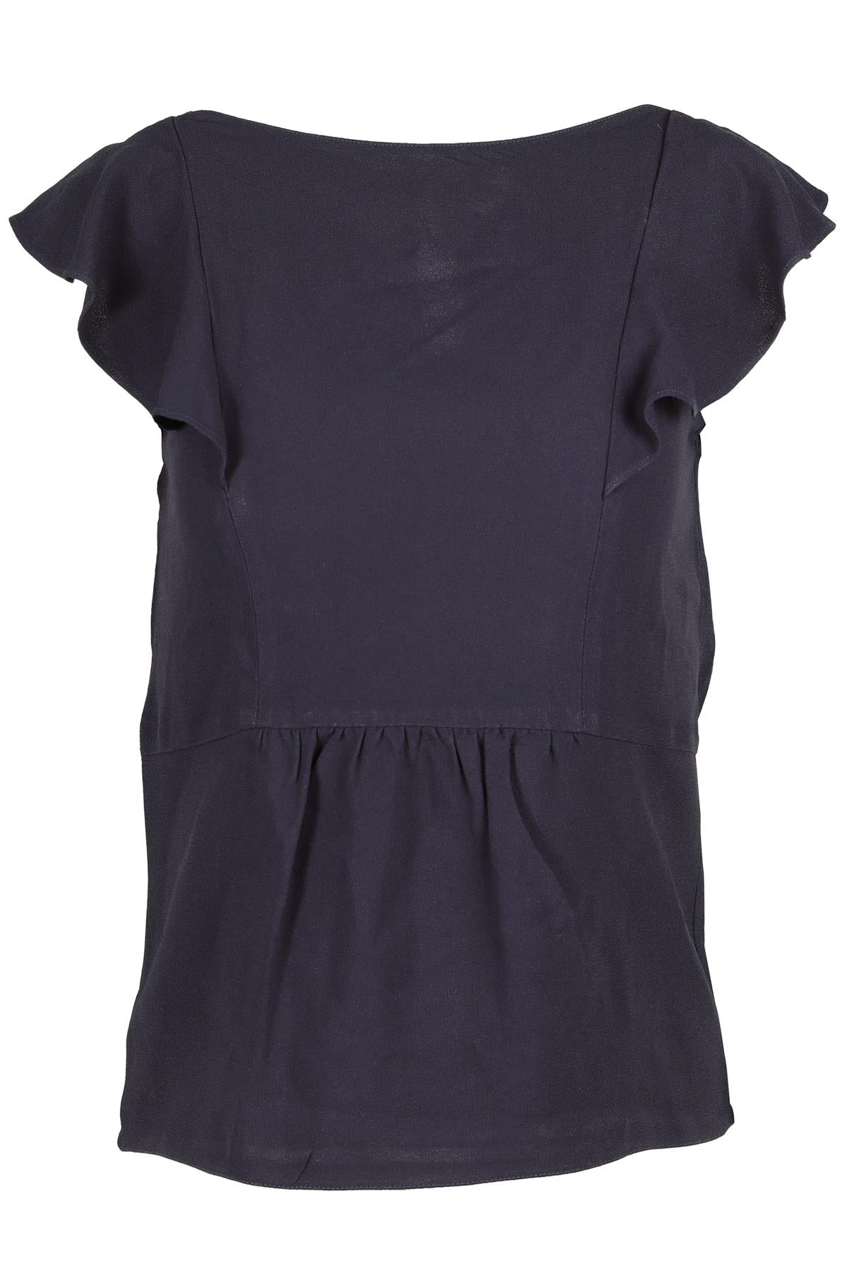 PRADA BLUE CREPE TOP IT 40 UK 8