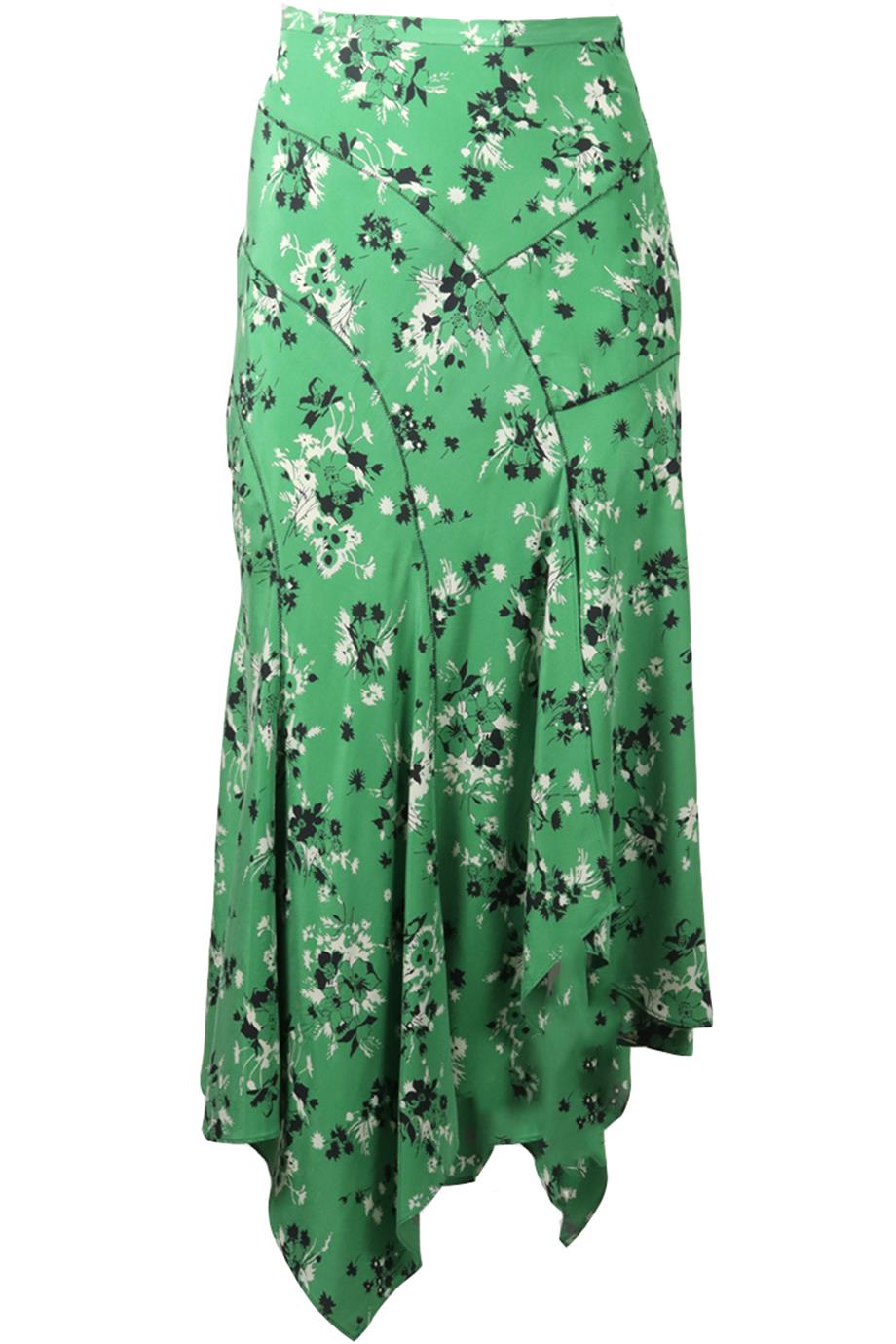VERONICA BEARD FLORAL PRINT SILK MAXI SKIRT US 0 UK 4