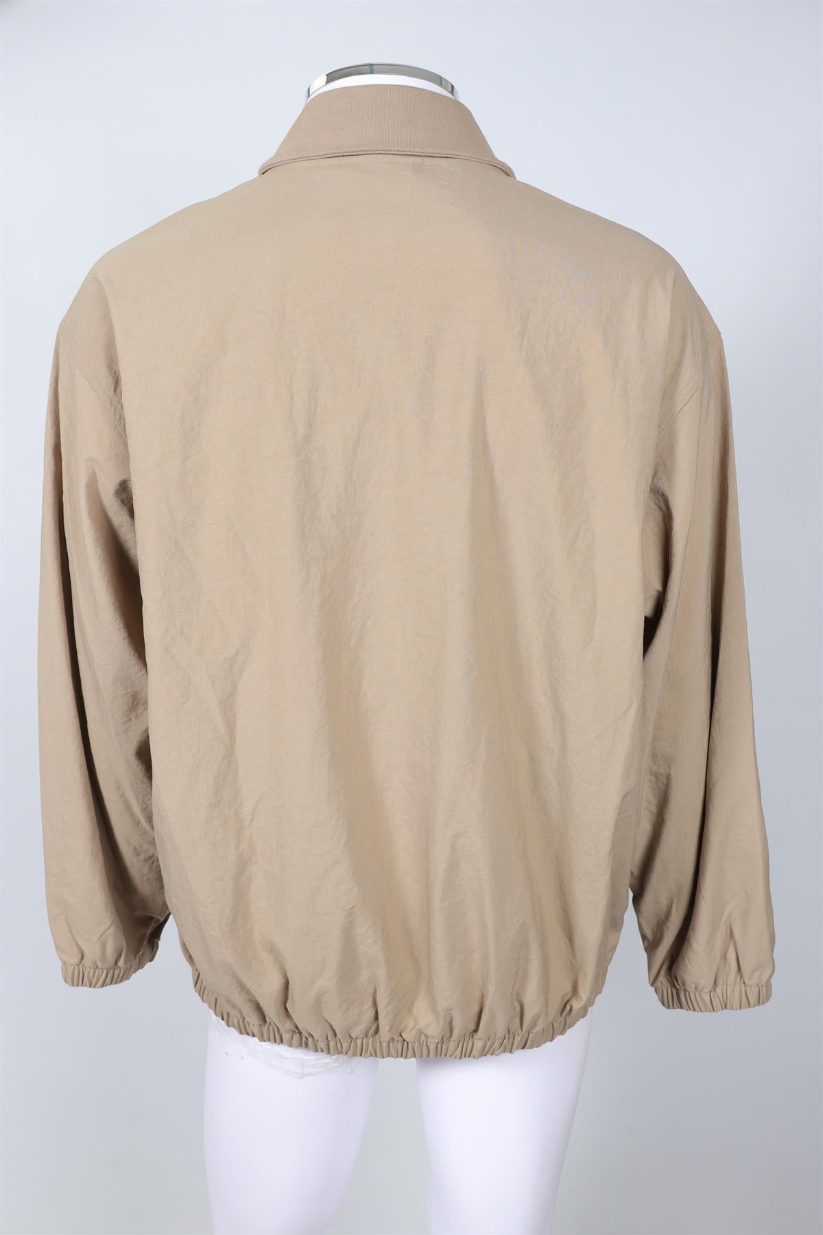 ADIDAS BEIGE MEN'S COTTON JACKET LARGE