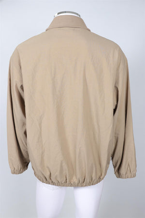 ADIDAS BEIGE MEN'S COTTON JACKET LARGE