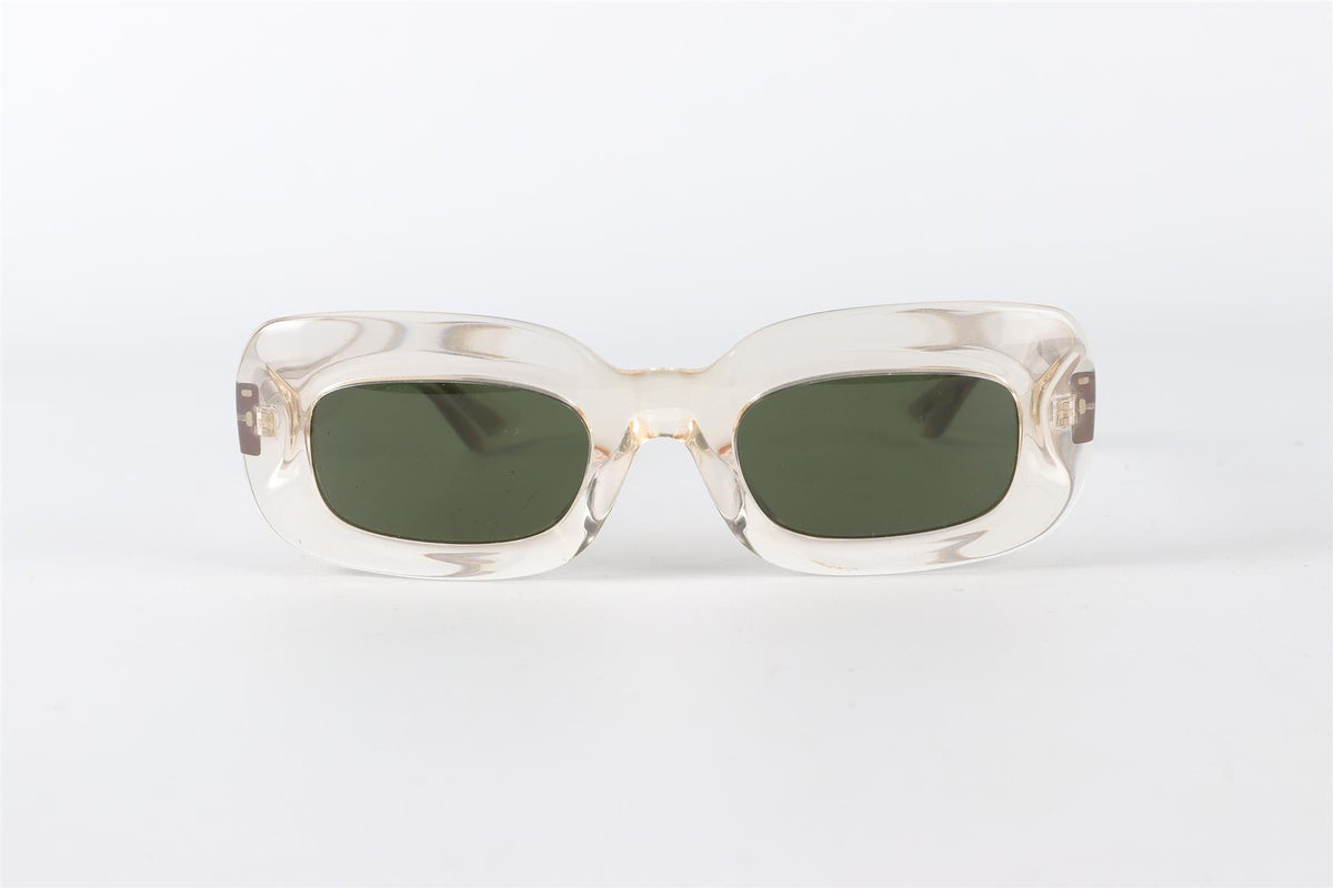 OLIVER PEOPLES + KHAITE NEUTRALS RECTANGLE FRAME ACETATE SUNGLASSES