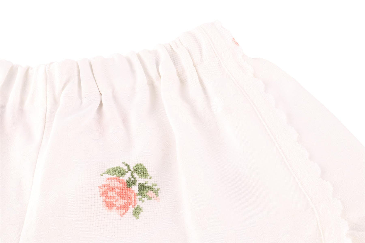 ORSINA WHITE COTTON SHORTS LARGE