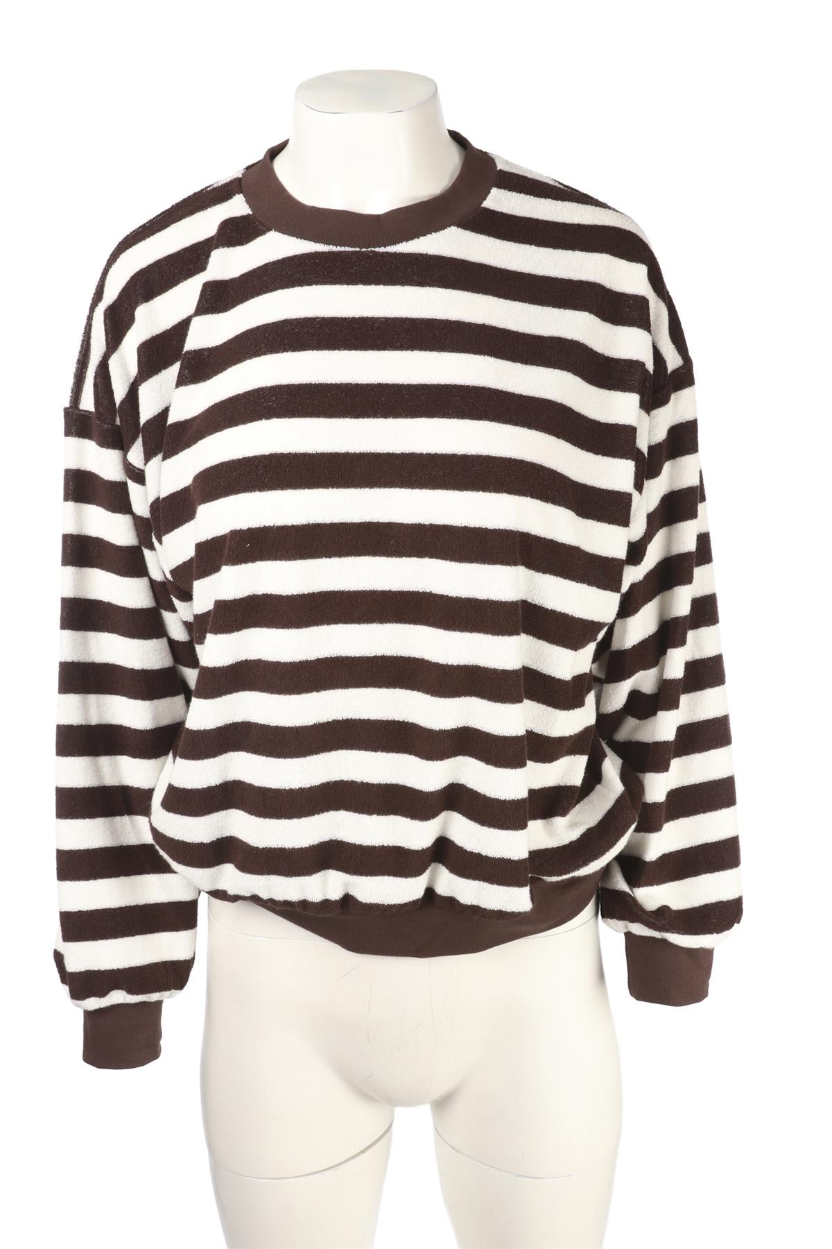 BROWN COTTON SWEATSHIRT