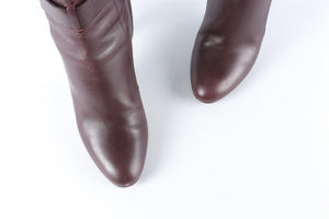 CHRISTIAN DIOR BROWN LEATHER ANKLE BOOTS EU 39 UK 6 US 9