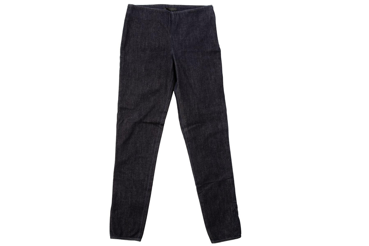THE ROW NAVY DENIM SKINNY PANTS XSMALL