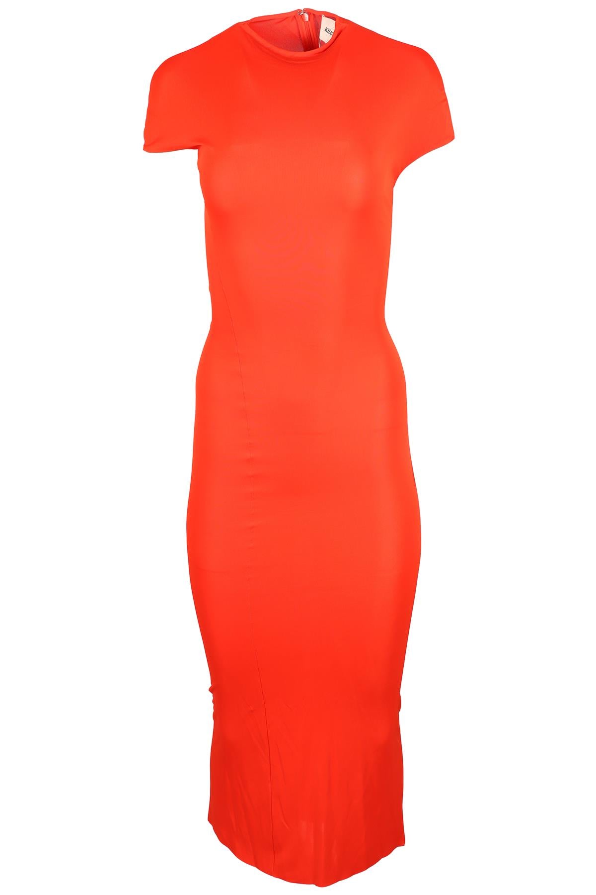 KHAITE RED JERSEY MAXI DRESS XSMALL