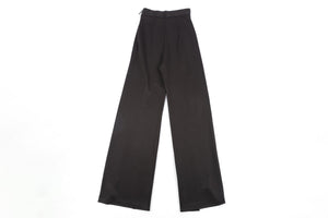 BALMAIN BLACK JERSEY WIDE LEG PANTS FR 36 UK 8