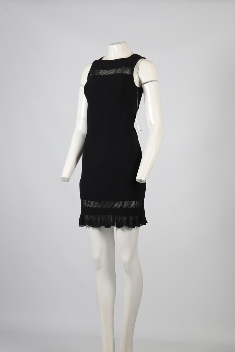 AZZEDINE ALAÏA SILK BLEND KNIT MIDI DRESS FR 38 UK 10