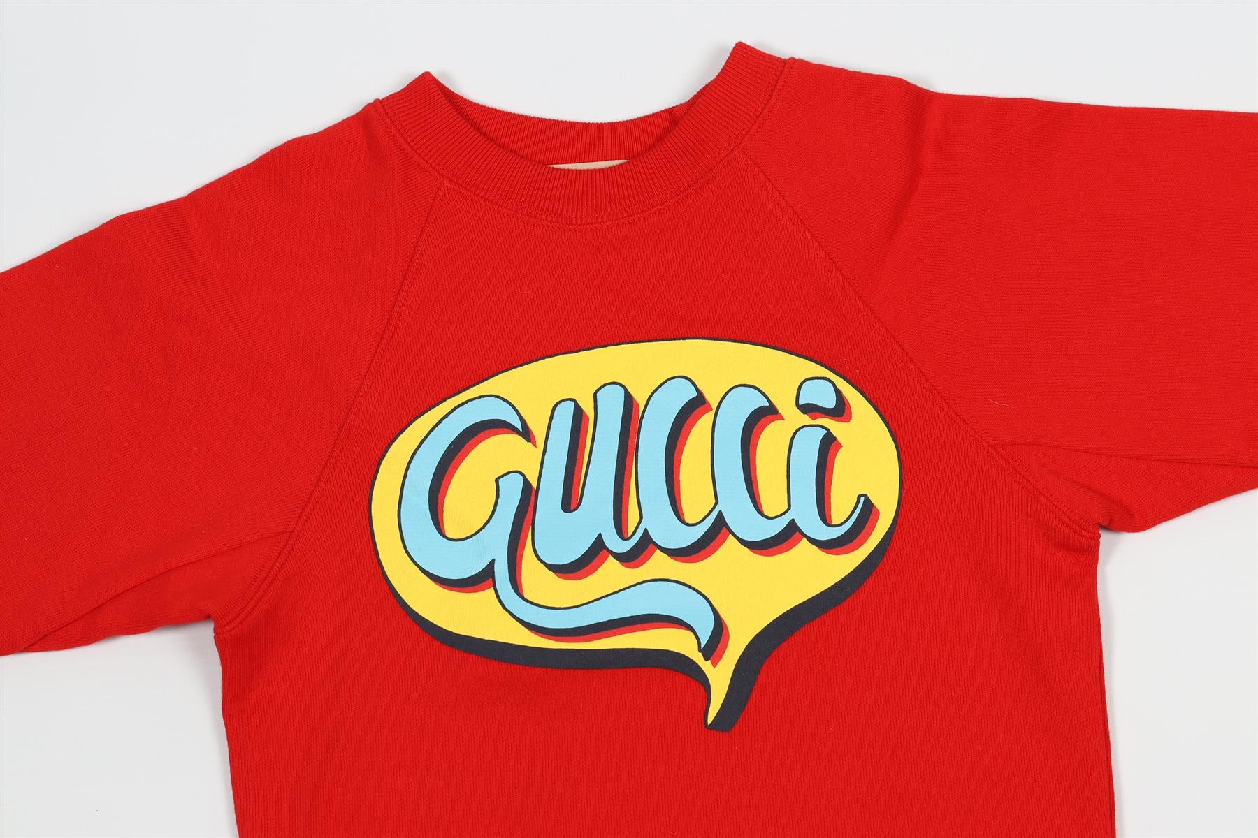 GUCCI RED KIDS BOYS COTTON SWEATSHIRT 24 MONTHS