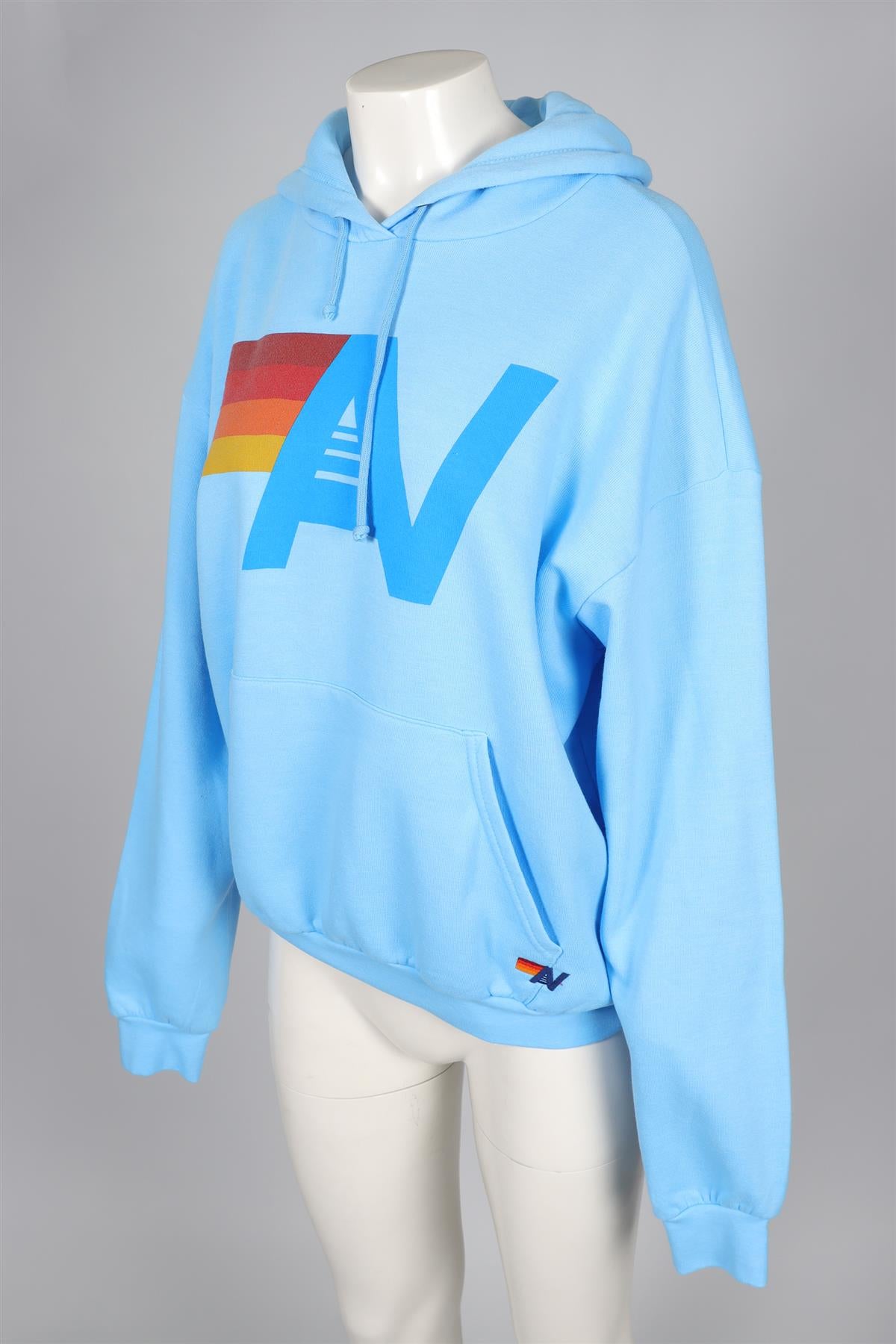 AVIATOR NATION BLUE COTTON HOODIE SMALL