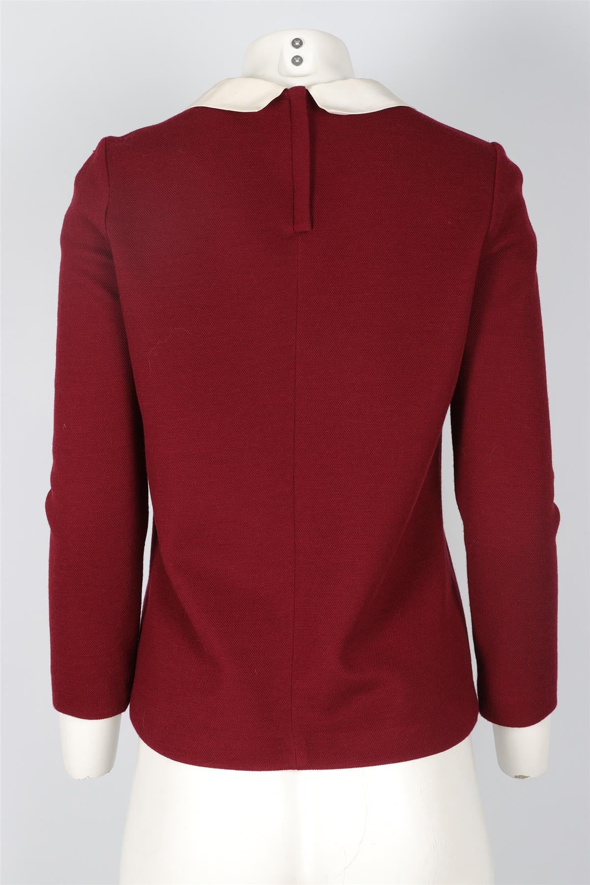 SANDRO RED WOOL TOP MEDIUM