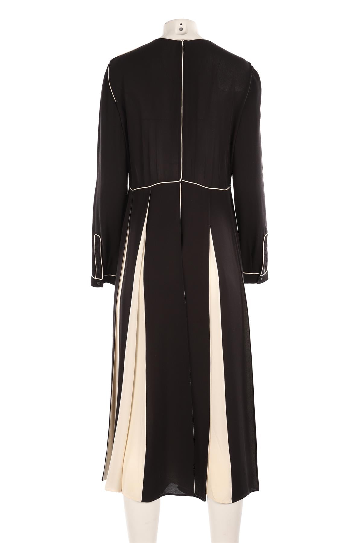 VALENTINO BLACK SILK MAXI DRESS IT 46 UK 14