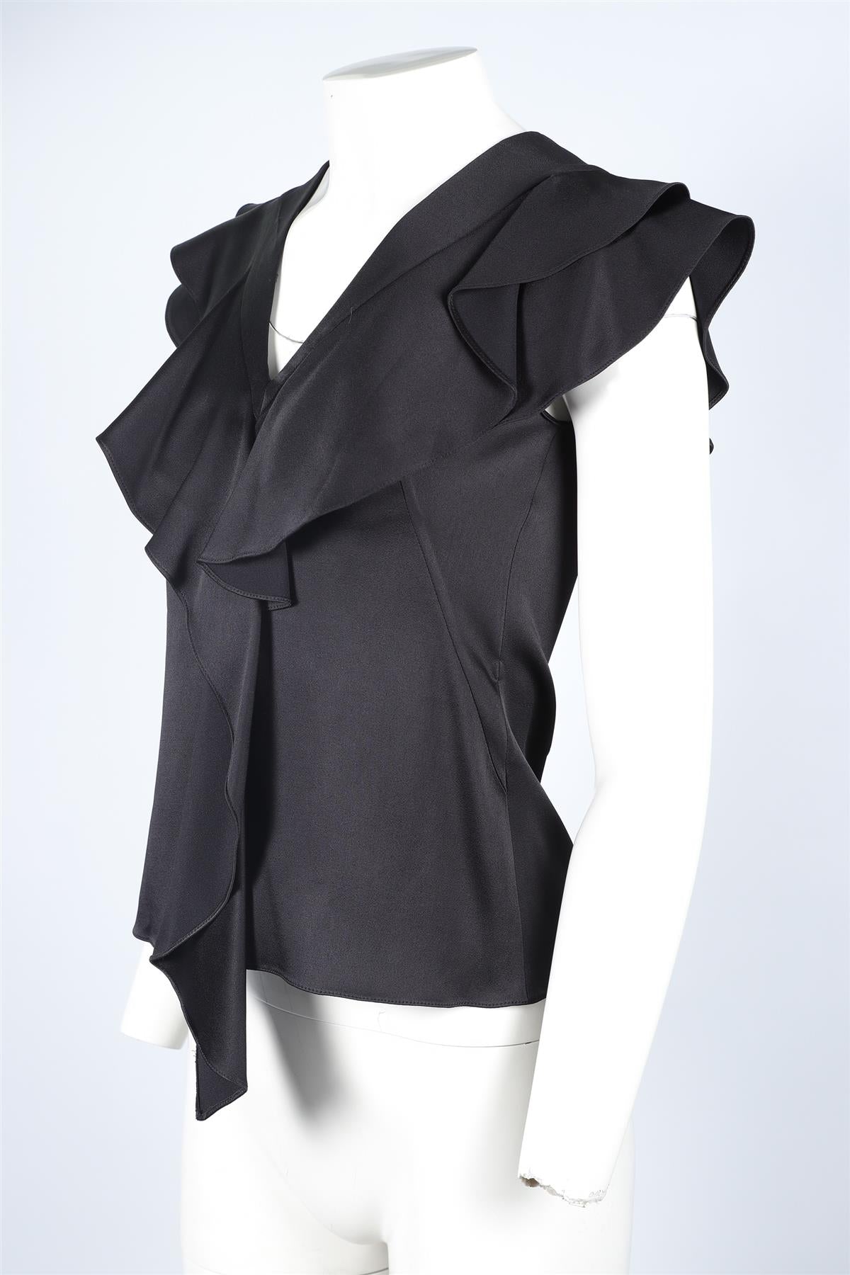 PETER PILOTTO BLACK SILK TOP UK 4