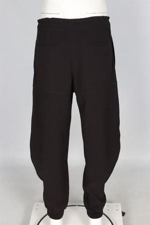 CHLOÉ BLACK CREPE TAPERED TROUSERS FR 40 UK 12
