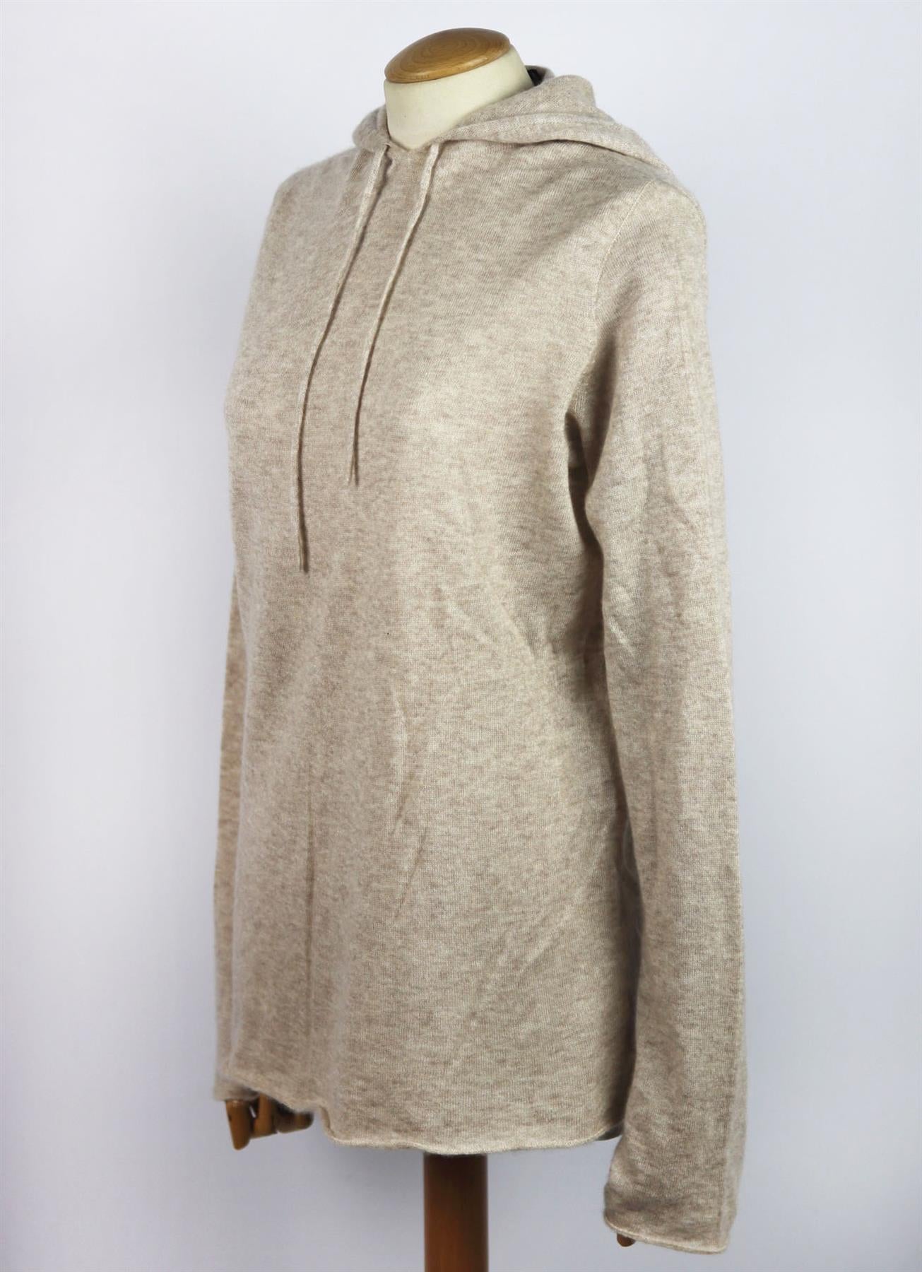 THE ROW DINA CASHMERE AND SILK BLEND HOODED SWEATER XSMALL