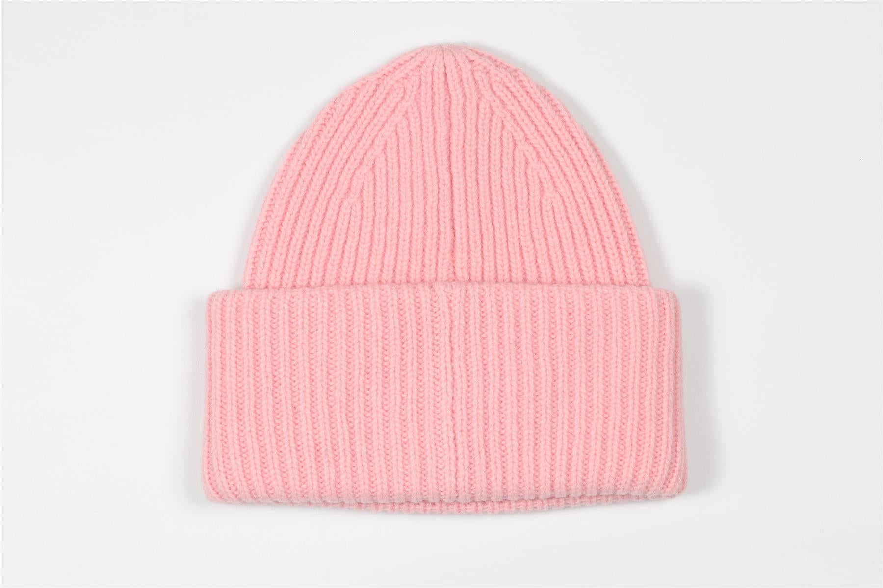 ACNE SUDIOS PINK WOOL BEANIE ONE SIZE