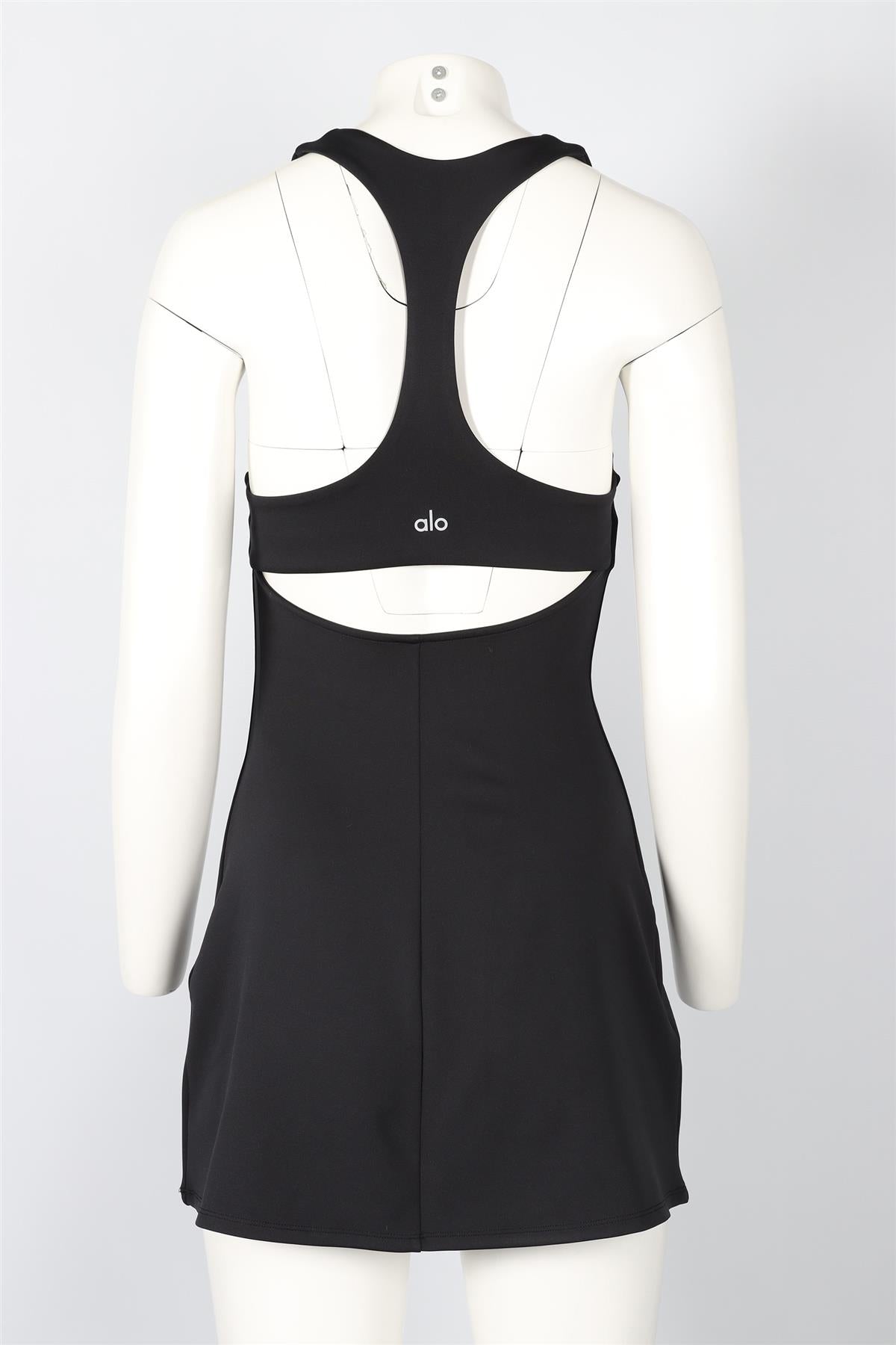 ALO YOGA BLACK JERSEY MINI DRESS XSMALL