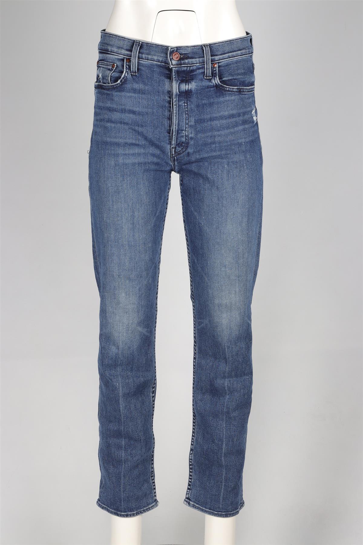 MOTHER BLUE HIGH RISE STRAIGHT LEG JEANS W30 UK 12