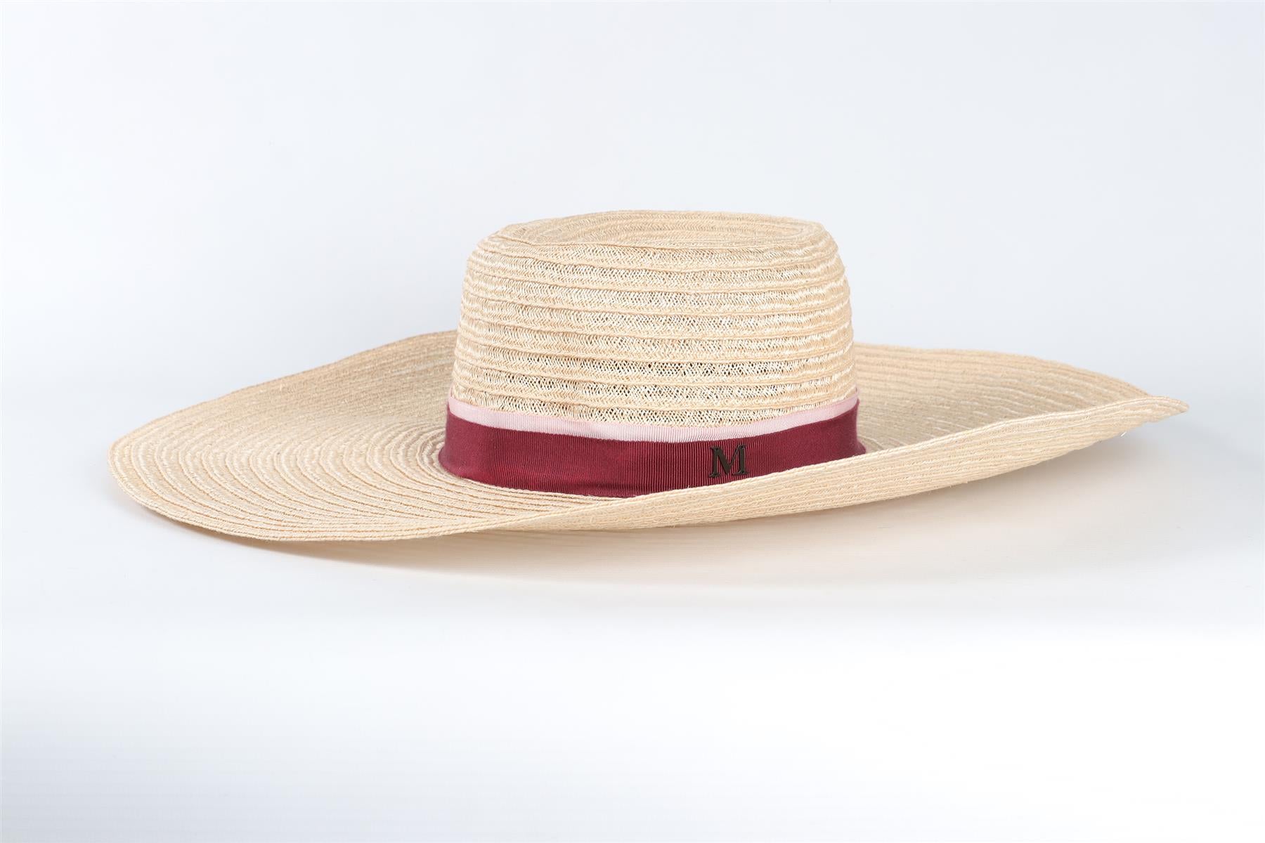 MAISON MICHEL BEIGE STRAW HAT
