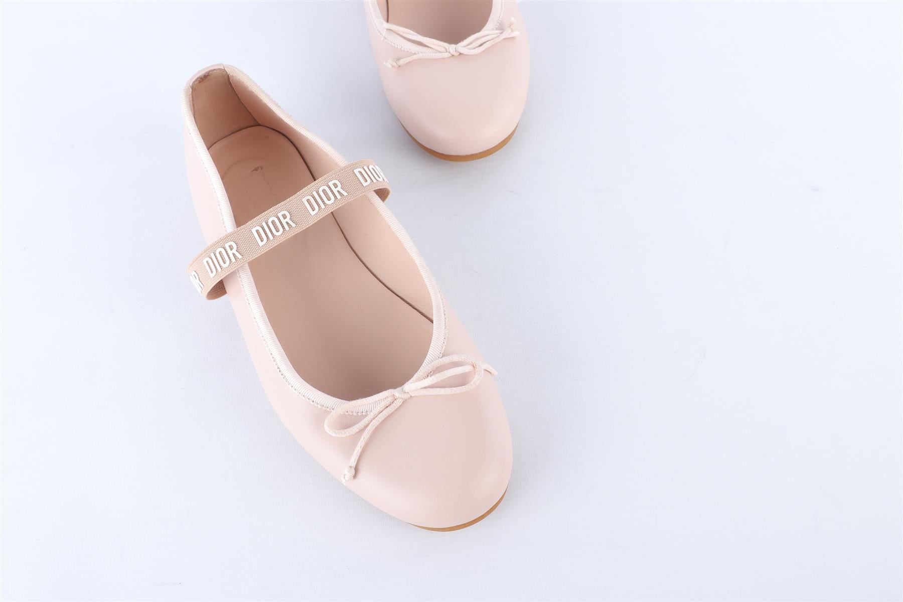 CHRISTIAN DIOR PINK KIDS GIRLS BALLET FLATS EU 35 UK 2 US 3