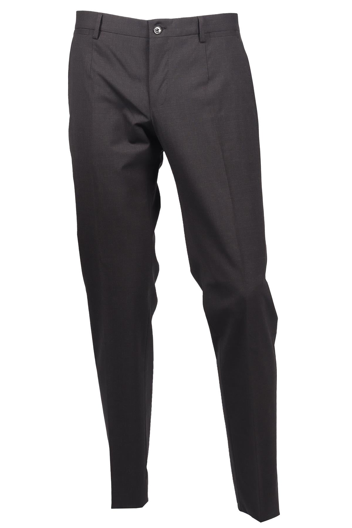 DOLCE & GABBANA GREY MEN'S WOOL BLEND STRAIGHT LEG PANTS IT 48 UK 32