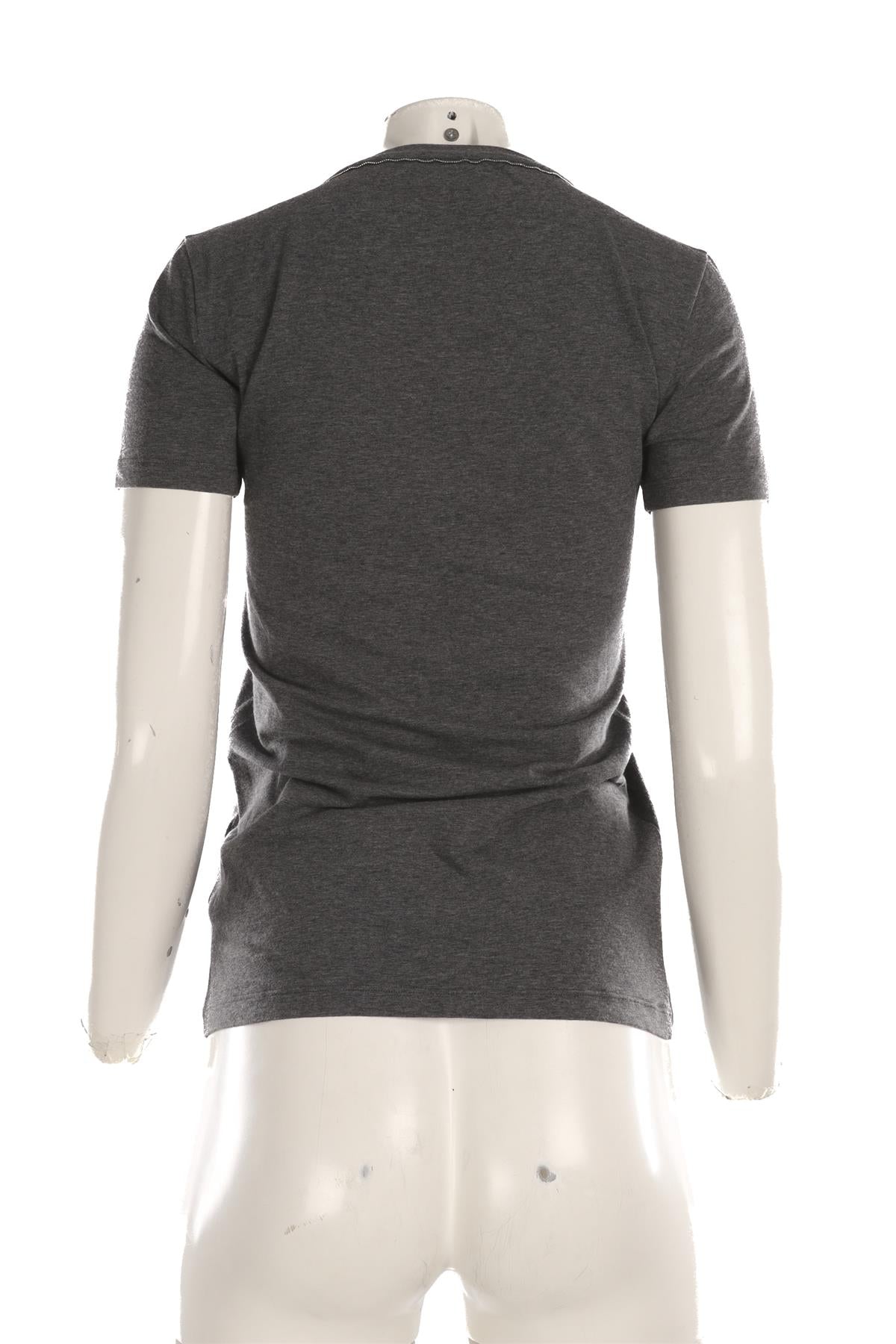BRUNELLO CUCINELLI GREY COTTON T-SHIRT MEDIUM