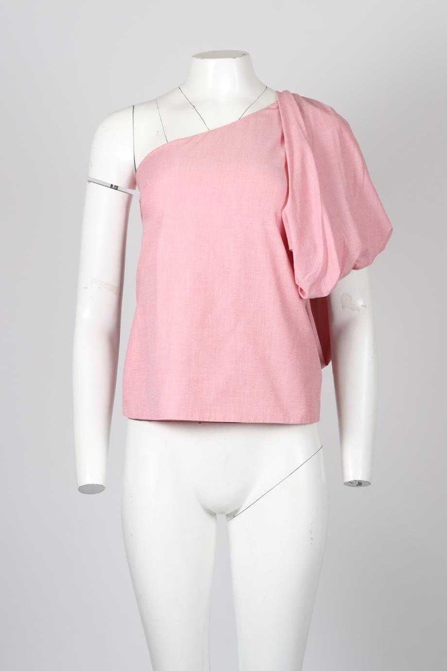 ROSIE ASSOULIN ONE SHOULDER COTTON TOP SMALL