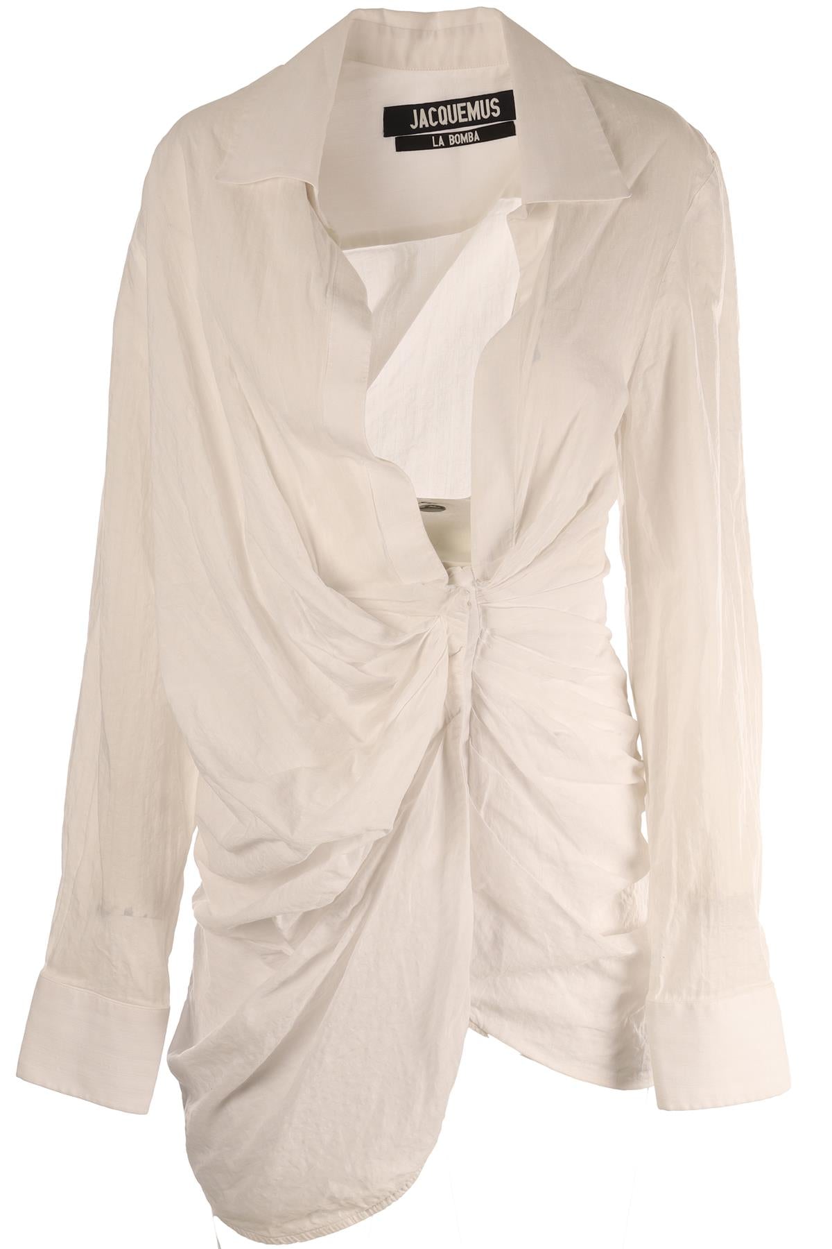 JACQUEMUS WHITE COTTON MINI DRESS FR 34 UK 6