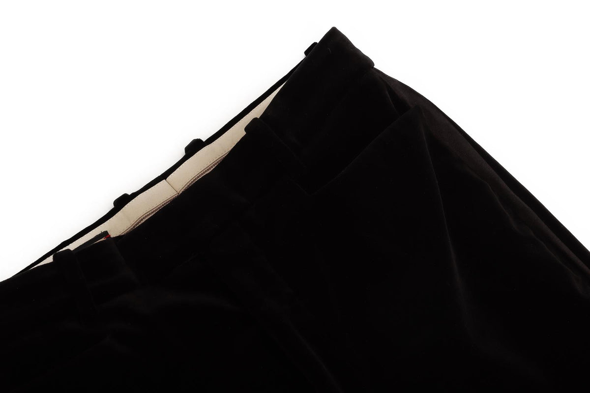 GUCCI BLACK VELVET STRAIGHT LEG PANTS IT 44 UK 12