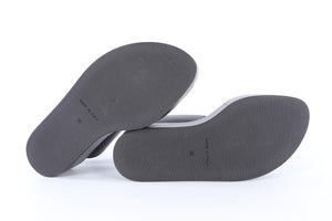 ANN DEMEULEMEESTER BLACK LEATHER PLATFORM SANDALS EU 38 UK 5