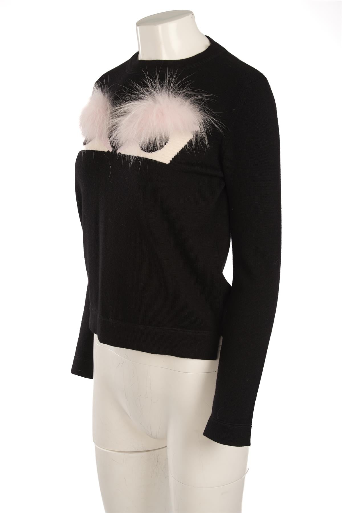 FENDI BLACK WOOL SWEATER IT 40 UK 8