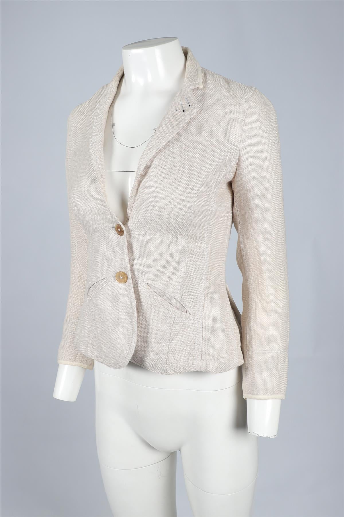 BRUNELLO CUCINELLI BEIGE BLAZER IT 38 UK 6