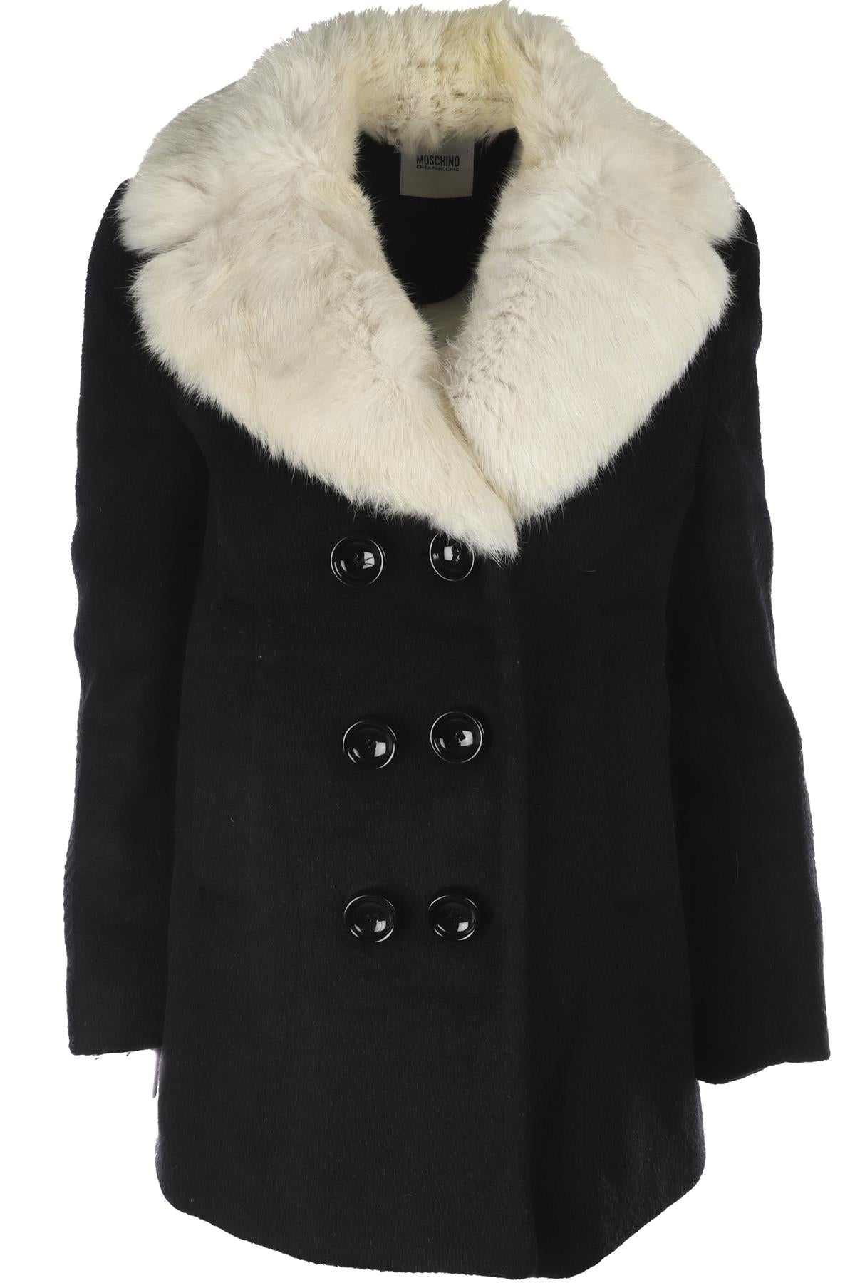 MOSCHINO CHEAP AND CHIC BLACK WOOL JACKET IT 40 UK 8