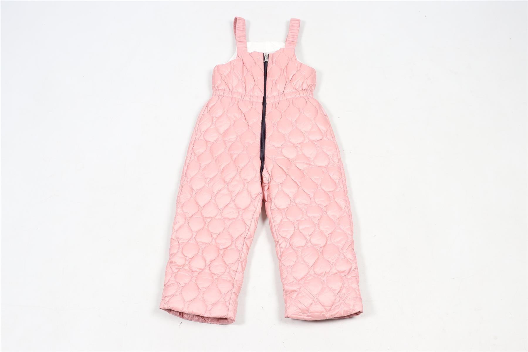 MONCLER PINK KIDS GIRLS PADDED SALOPETTES 2 YEARS