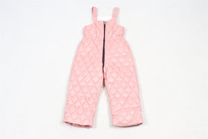 MONCLER PINK KIDS GIRLS PADDED SALOPETTES 2 YEARS