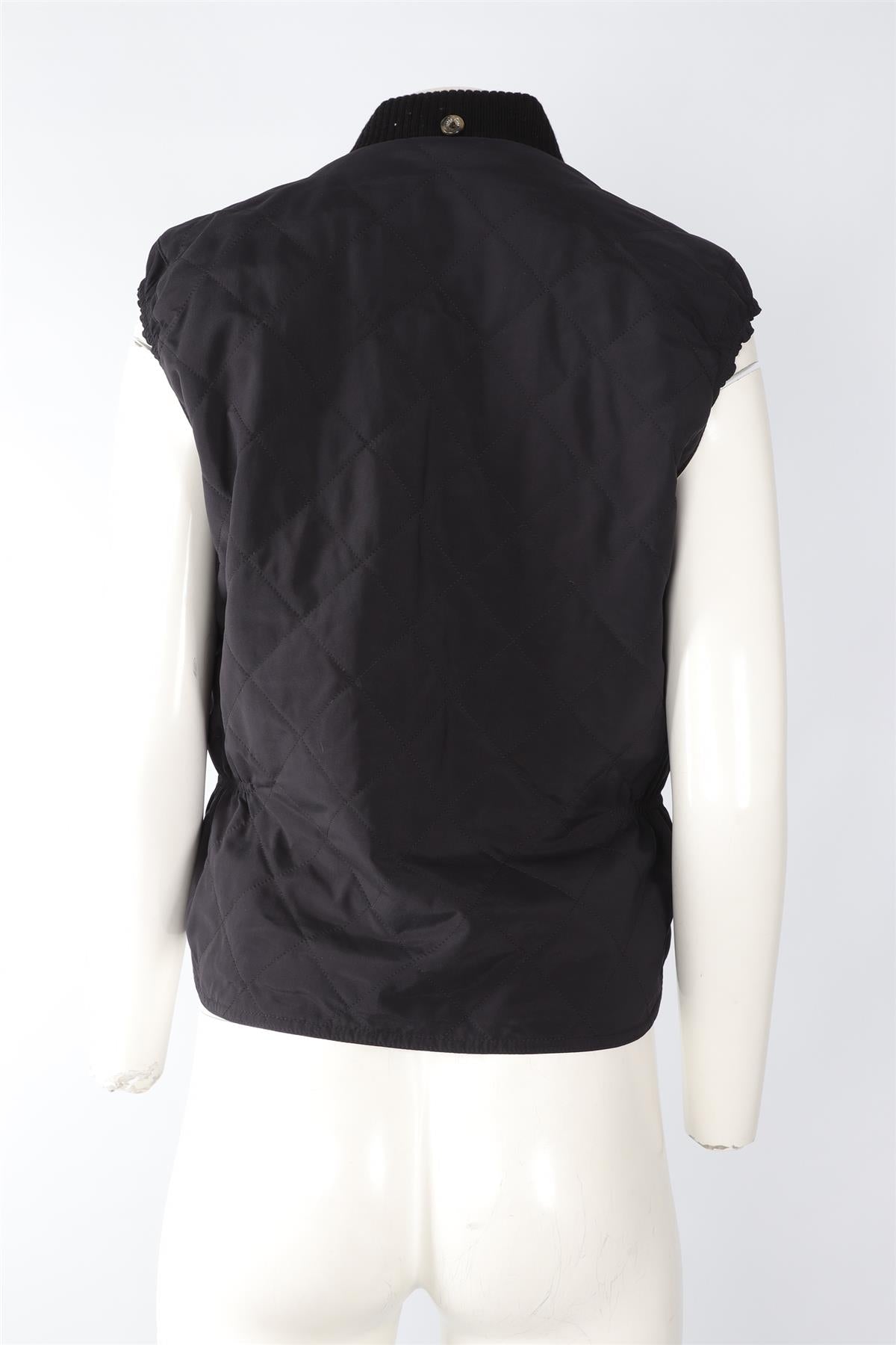 LORO PIANA BLACK VINTAGE SHELL GILET MEDIUM