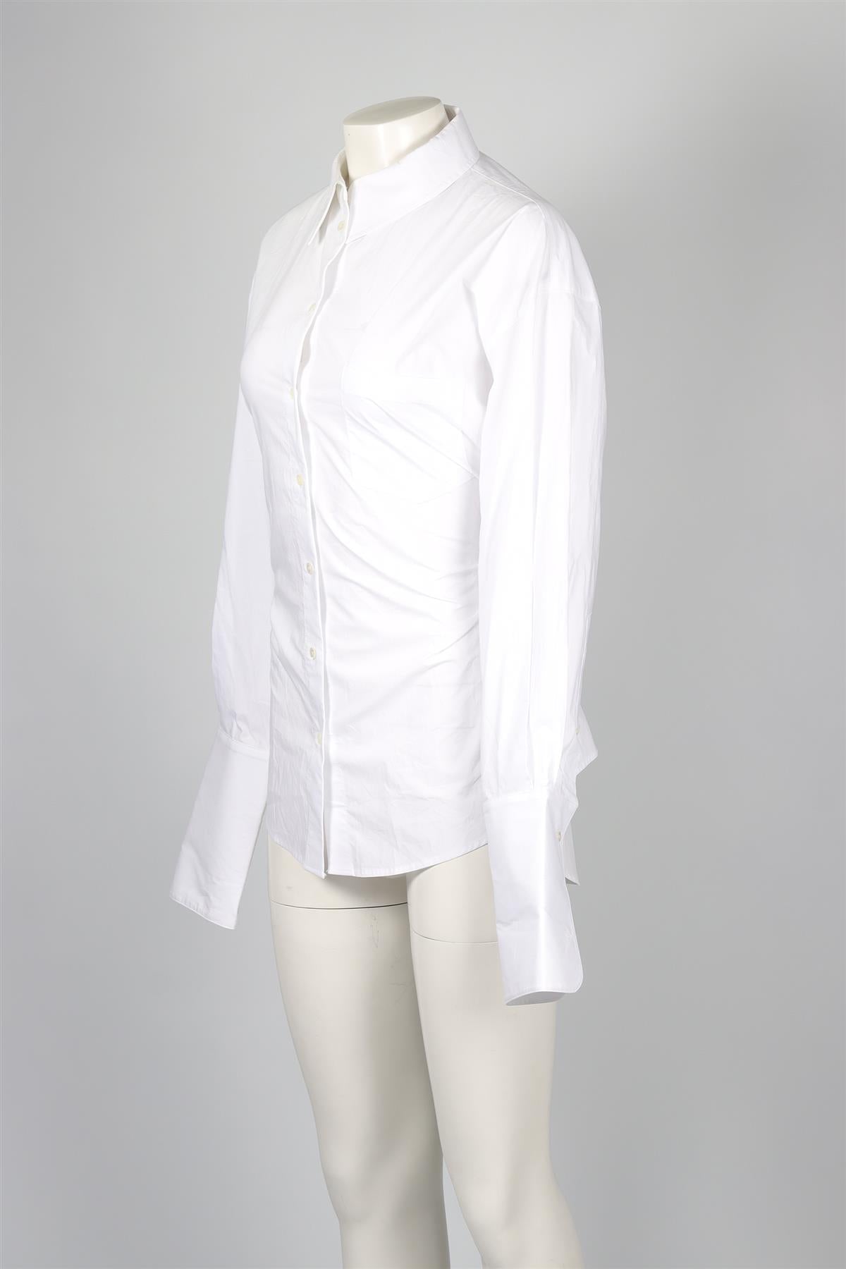 HELSA WHITE COTTON SHIRT SMALL