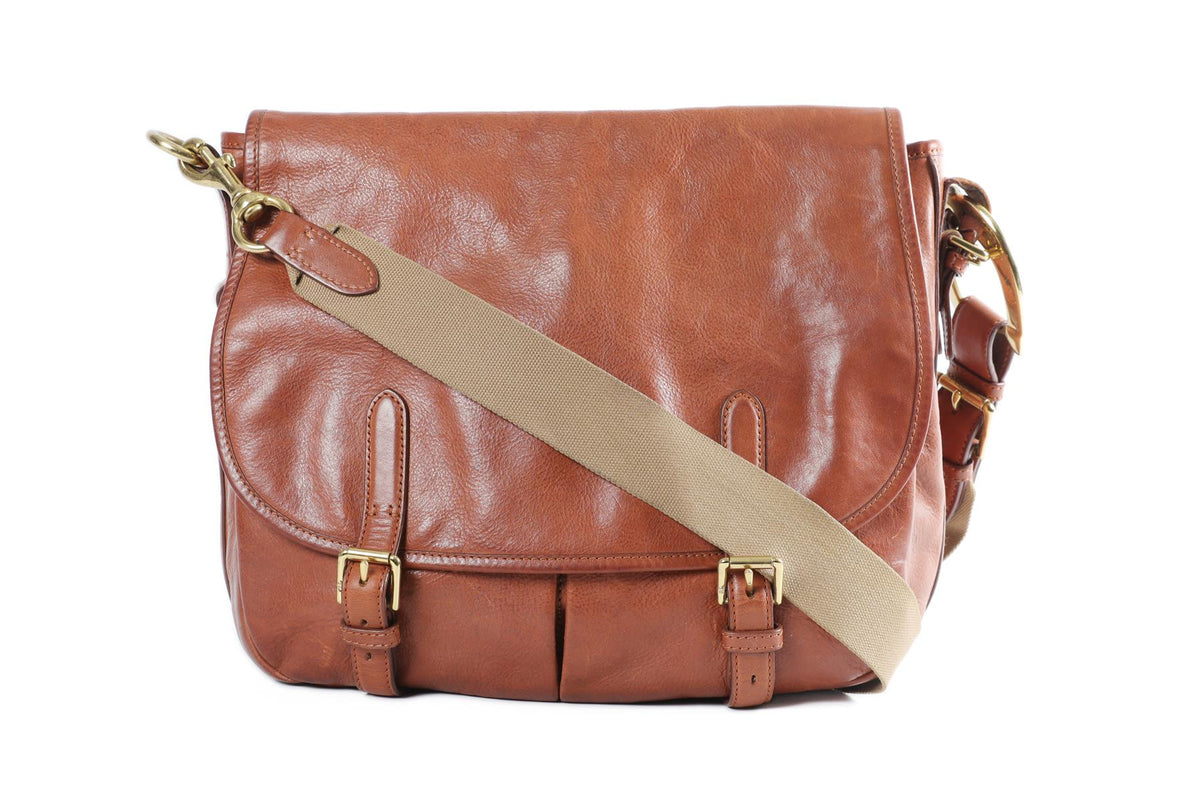 RALPH LAUREN BROWN LEATHER SHOULDER BAG