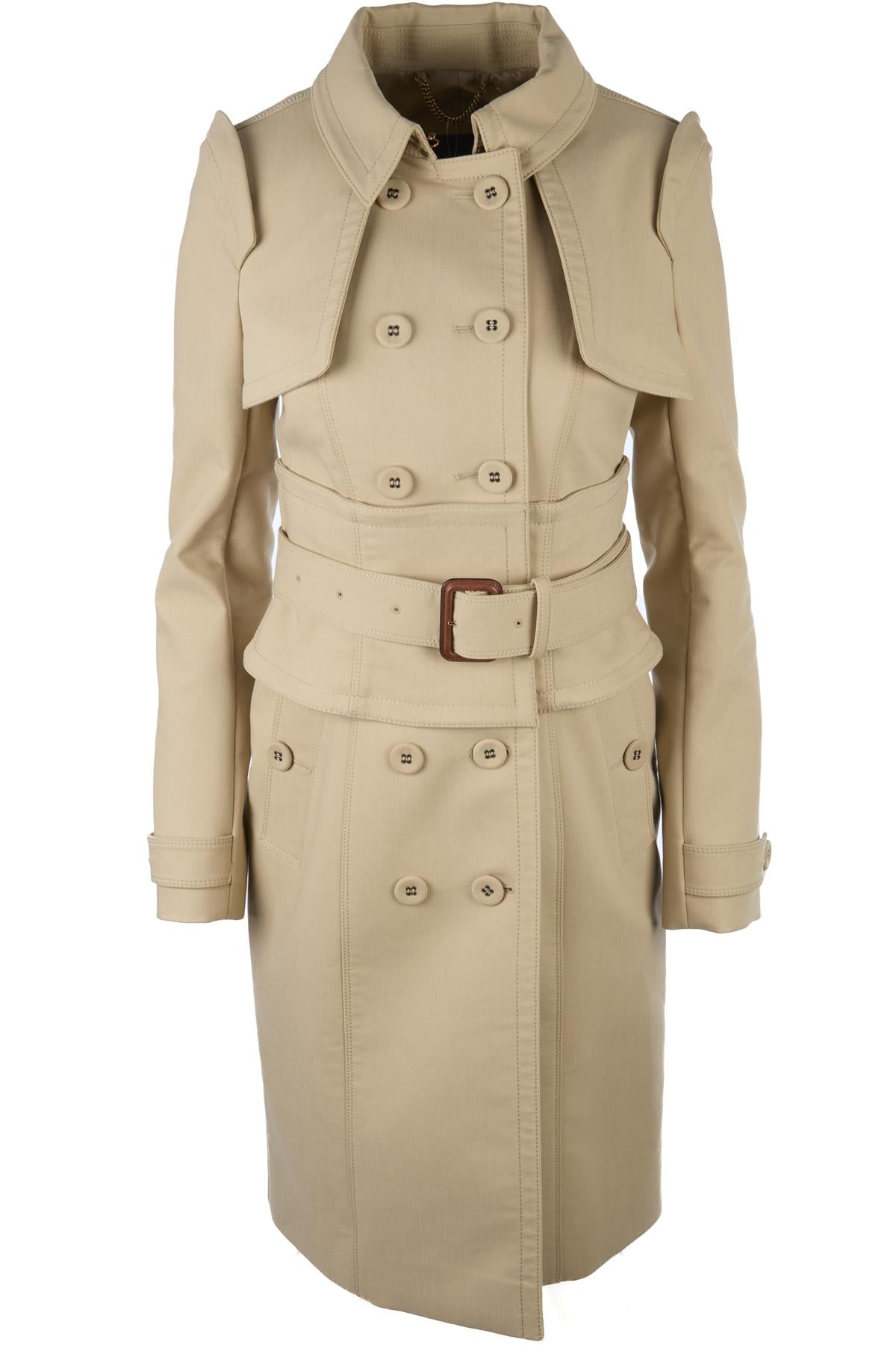BURBERRY PRORSUM BEIGE COTTON TRENCH COAT IT 42 UK 10