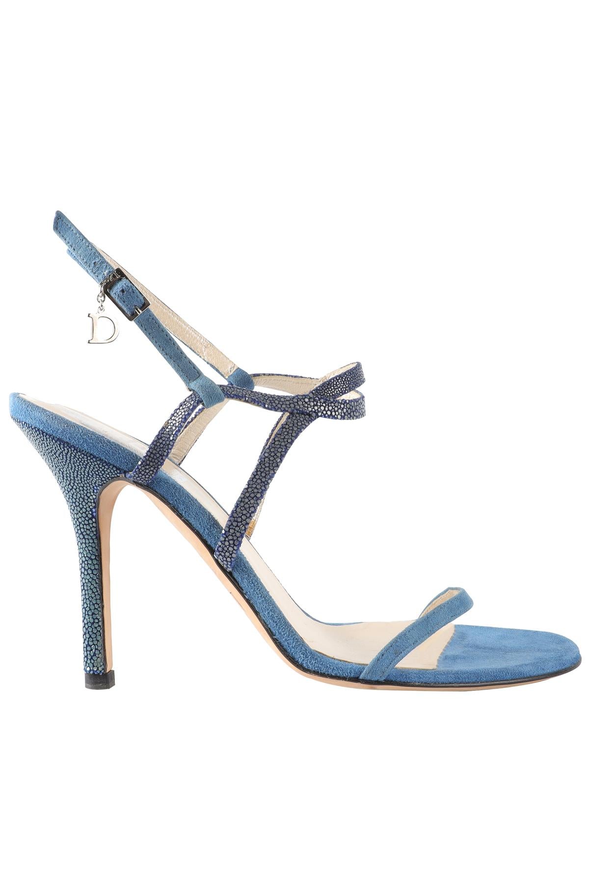 CHRISTIAN DIOR BLUE SUEDE SANDALS EU 36 UK 3 US 6