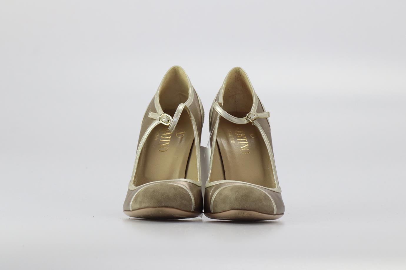 VALENTINO GARAVANI SUEDE AND LEATHER PUMPS EU 38 UK 5 US 8