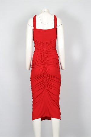 MAGDA BUTRYM RED JERSEY MAXI DRESS UK 8