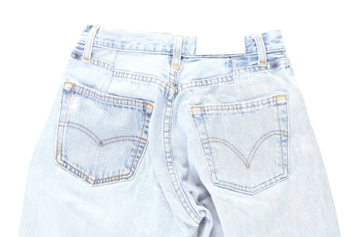 RE/DONE + LEVI'S BLUE HIGH RISE STRAIGHT LEG JEANS W24 UK 6