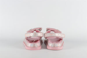 CHANEL PINK 2022 DAD QUILTED LEATHER SANDALS EU 38 UK 5 US 8