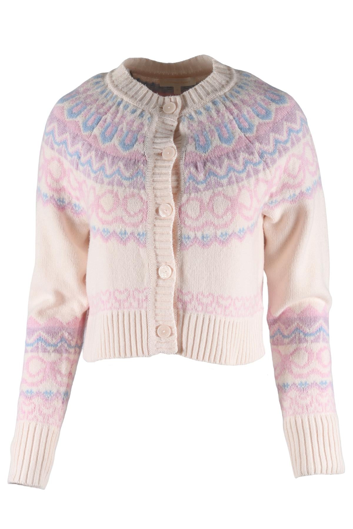 LOVESHACKFANCY MULTI WOOL CARDIGAN SMALL