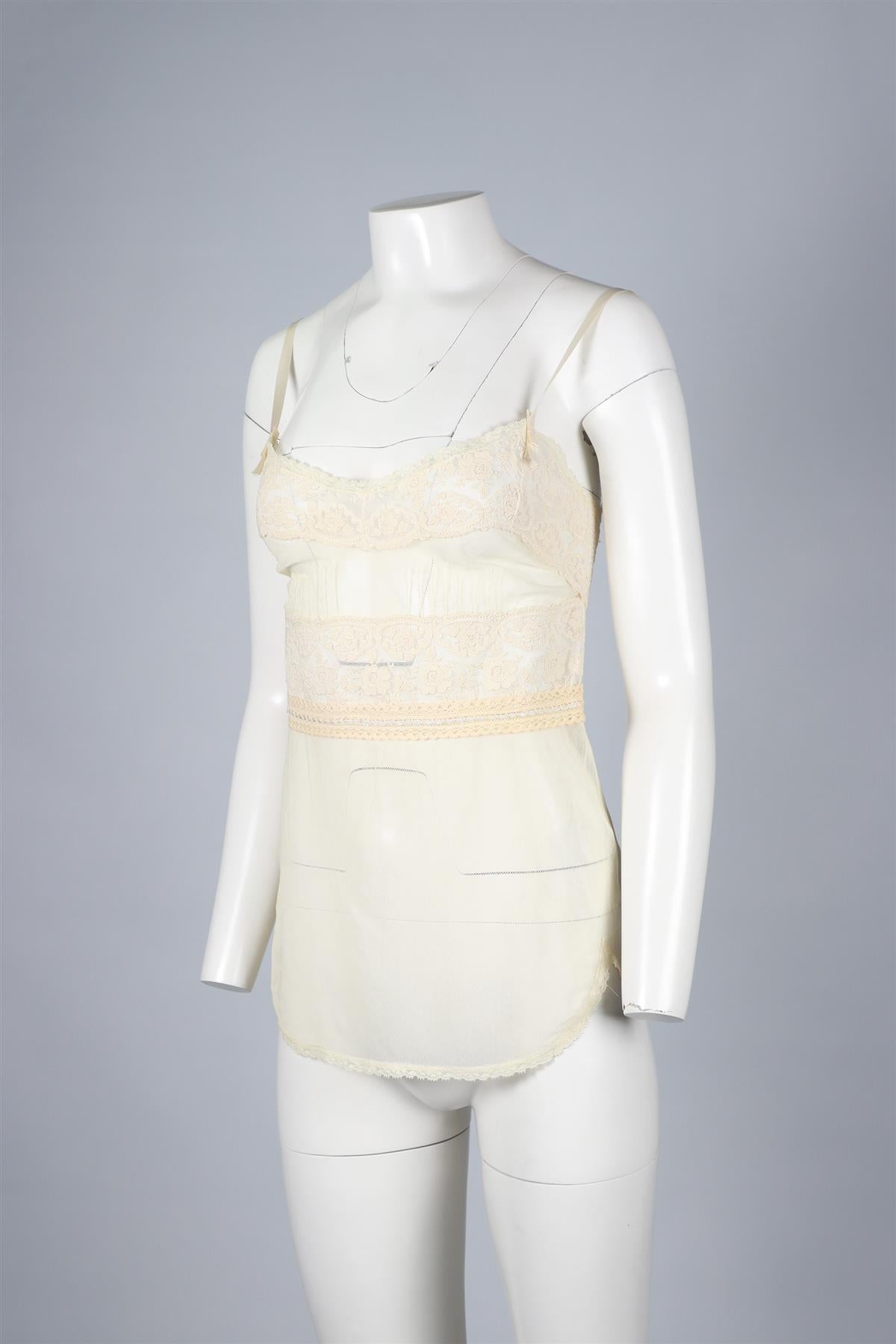 DOLCE & GABBANA CREAM MESH TOP IT 42 UK 10